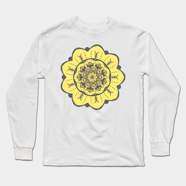 Golden Flower Long Sleeve T-Shirt by TaylorMineo